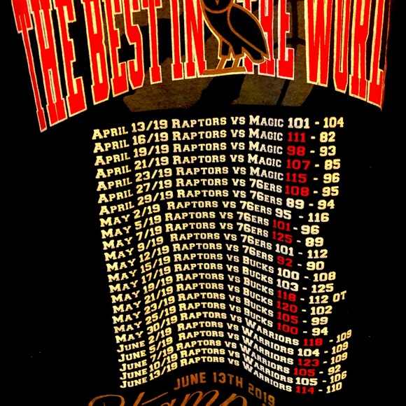 OVO Raptors Championship Best in The World Tee - Picture 3 of 5